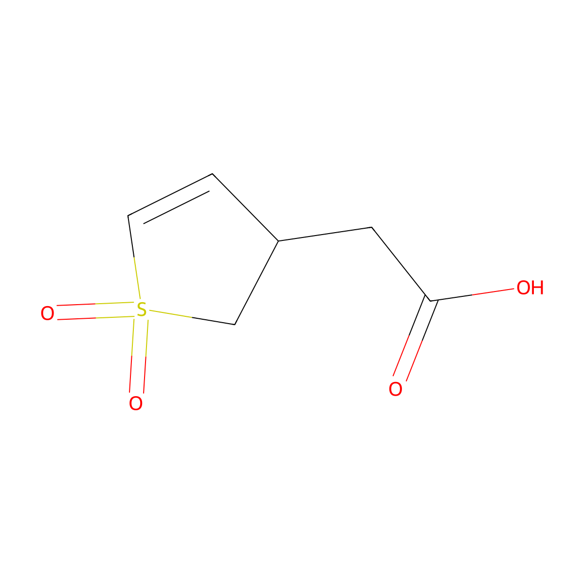 2-(1,1-Dioxo-2,3-dihydro-1lambda6-thiophen-3-yl)acetic acid molecular structure, CAS 17236-25-8