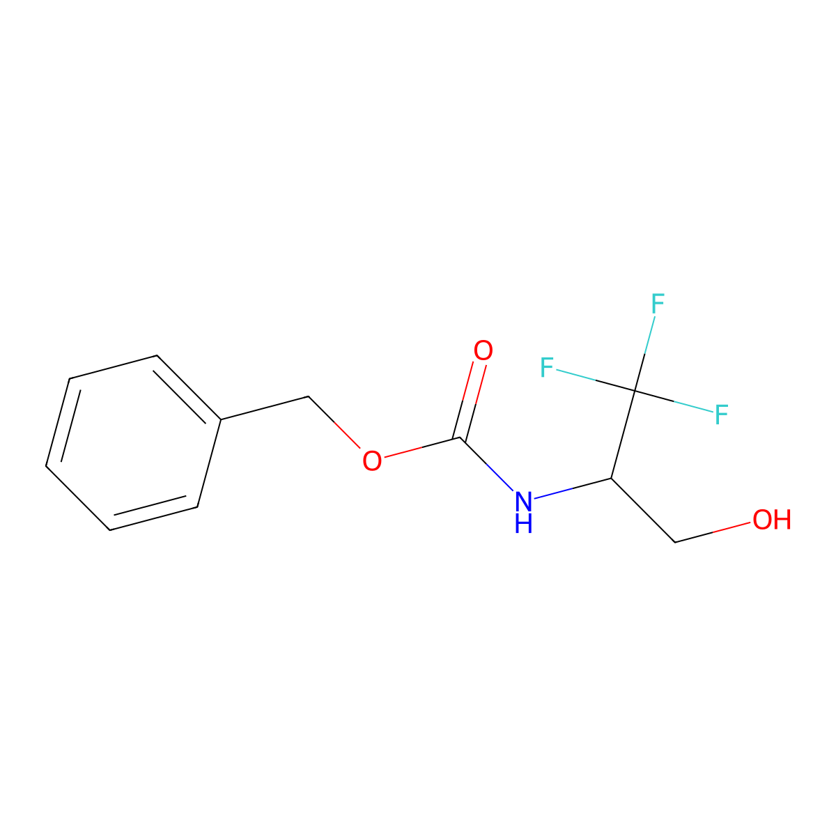 benzyl N-[(2R)-1,1,1-trifluoro-3-hydroxypropan-2-yl]carbamate molecular structure, CAS 172364-77-1