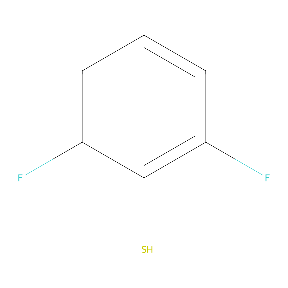 2,6-Difluorobenzene-1-thiol molecular structure, CAS 172366-44-8