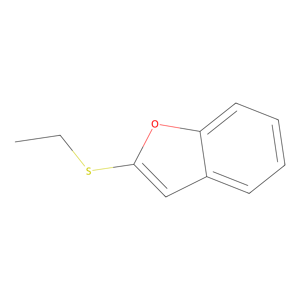 Benzofuran, 2-(ethylthio)- molecular structure, CAS 172366-93-7