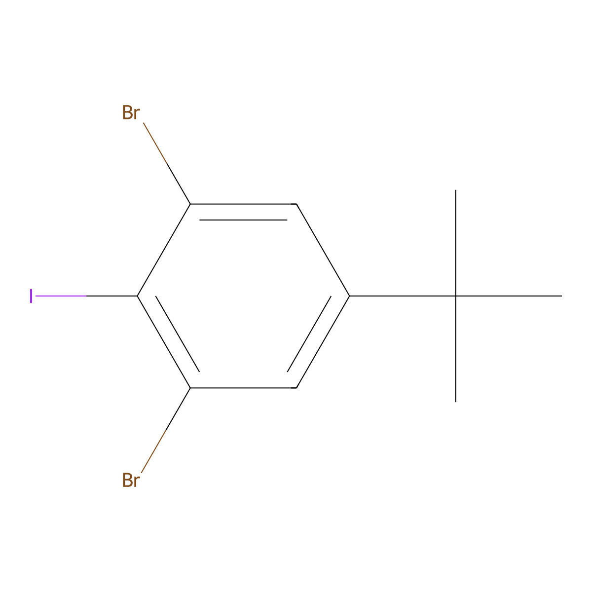 1,3-Dibromo-5-(tert-butyl)-2-iodobenzene molecular structure, CAS 172368-00-2