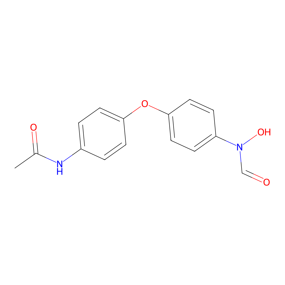 N-(4-(4-(Formylhydroxyamino)phenoxy)phenyl)acetamide molecular structure, CAS 172374-59-3