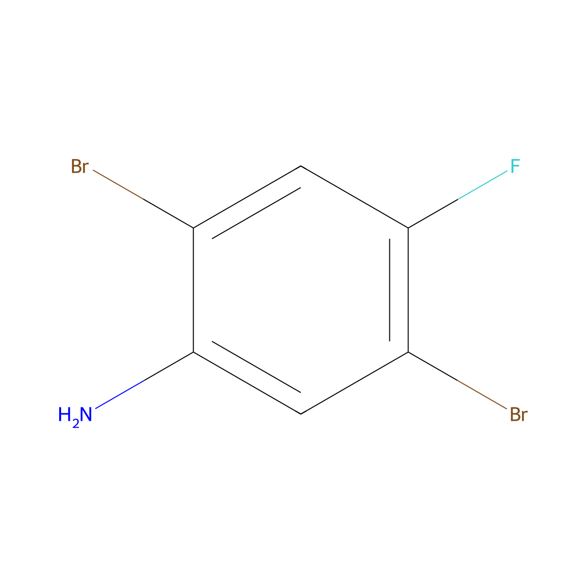 2,5-Dibromo-4-fluoroaniline molecular structure, CAS 172377-05-8