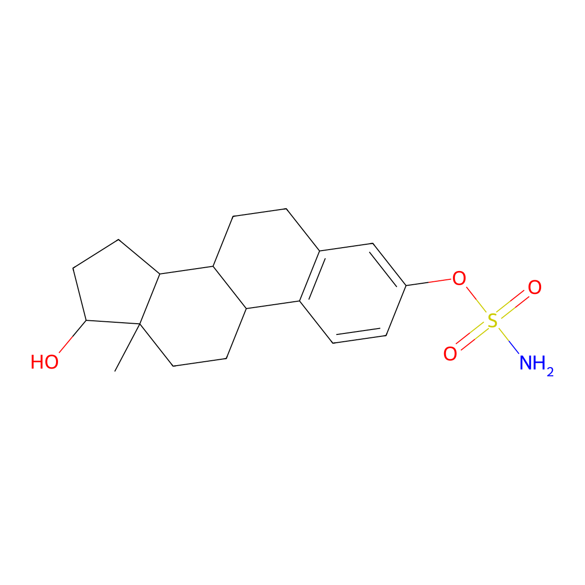 Estradiol sulfamate molecular structure, CAS 172377-52-5