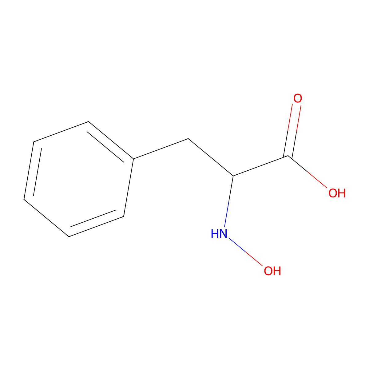2-(Hydroxyamino)-3-phenylpropanoic acid molecular structure, CAS 17238-33-4