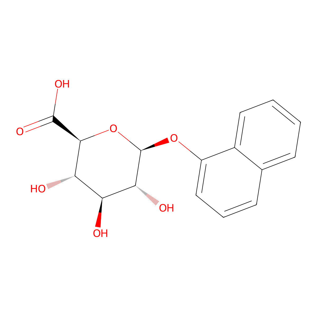 1-Naphthyl glucuronide molecular structure, CAS 17238-47-0