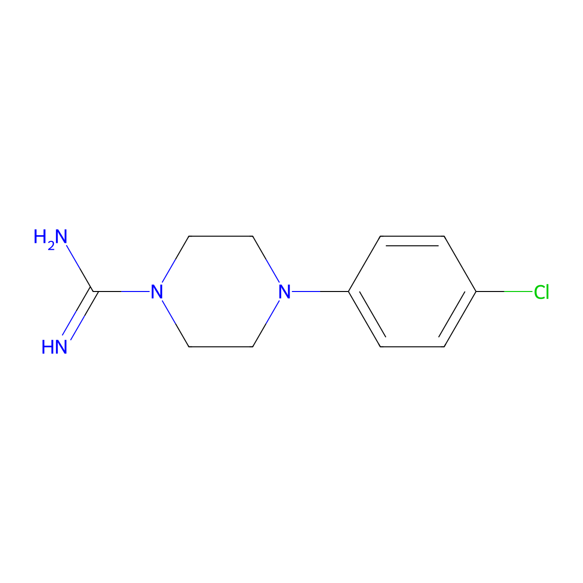4-(4-Chlorophenyl)piperazine-1-carboximidamide molecular structure, CAS 17238-60-7