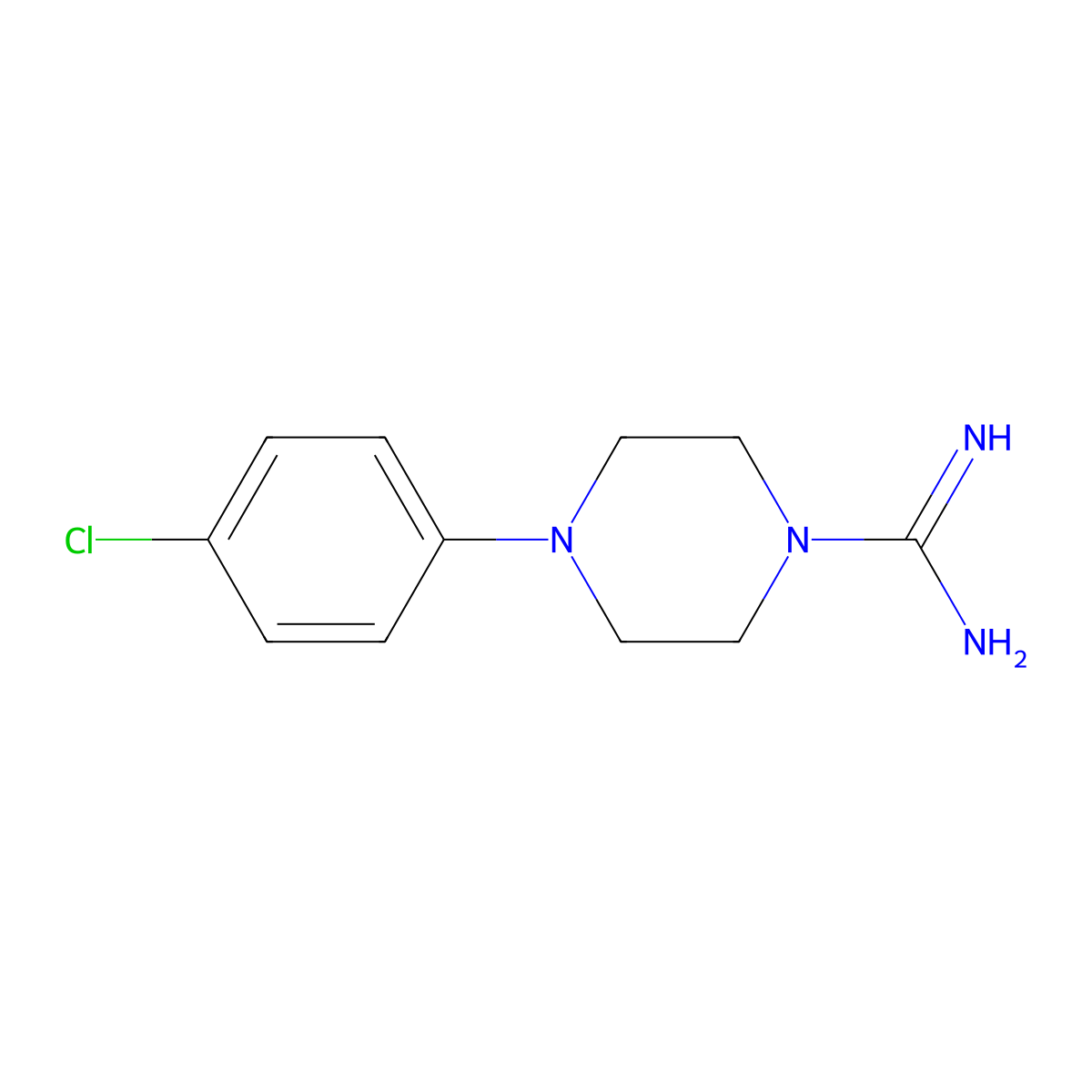 4-(4-Chlorophenyl)piperazine-1-carboximidamide molecular structure, CAS 17238-60-7