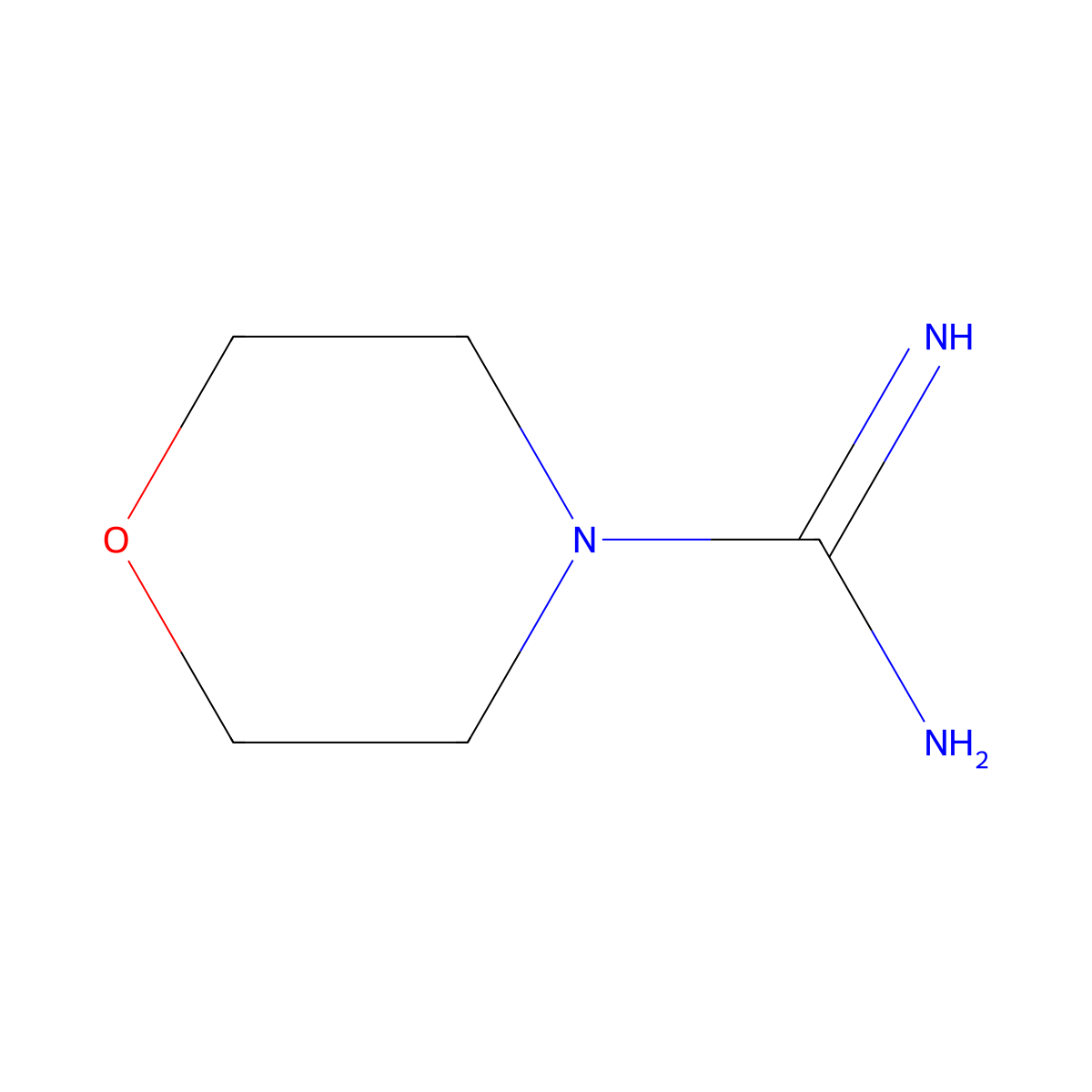 Morpholinoamidine molecular structure, CAS 17238-66-3