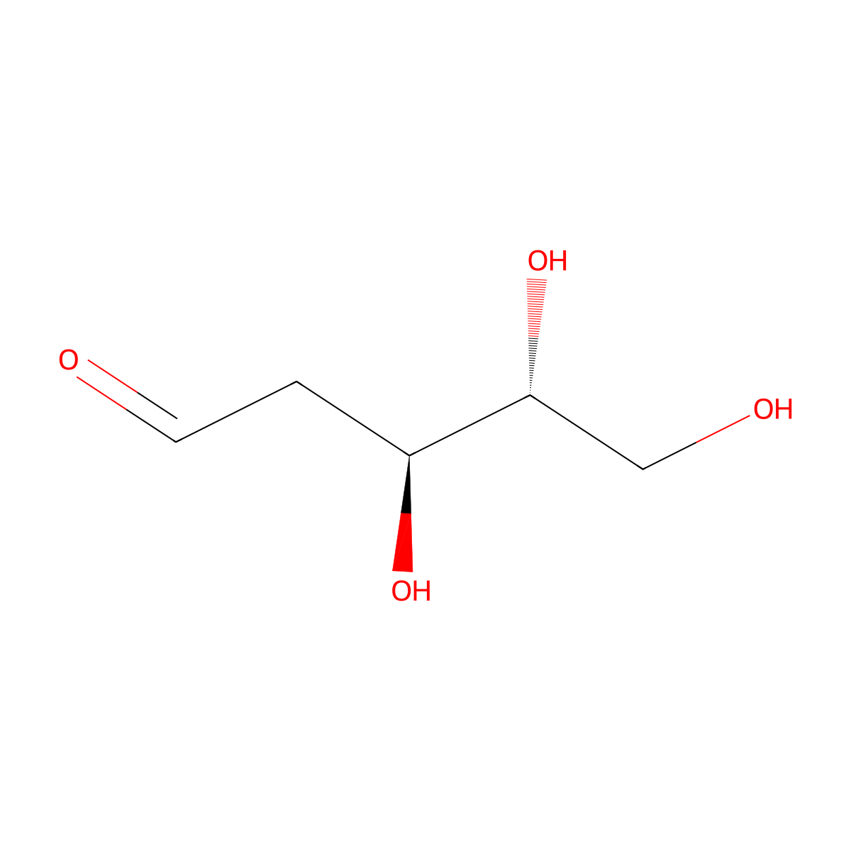 2-Deoxyribose, D- molecular structure, CAS 1724-14-7