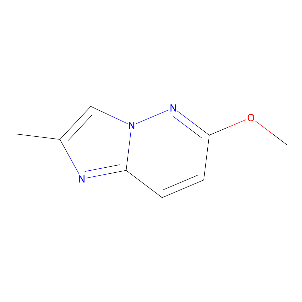6-Methoxy-2-methylimidazo(1,2-b)pyridazine molecular structure, CAS 17240-34-5