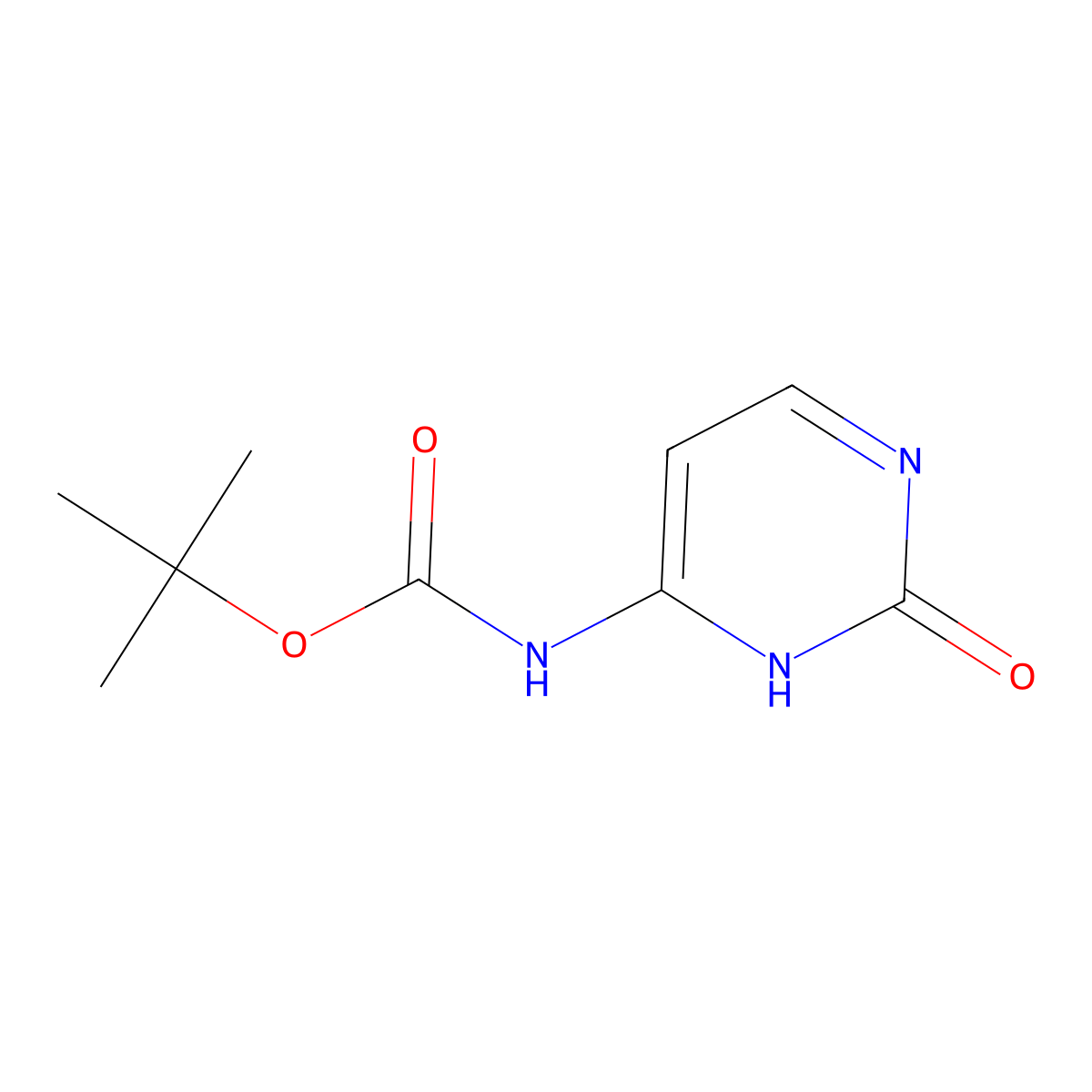 tert-butyl N-(2-oxo-1,2-dihydropyrimidin-4-yl)carbamate molecular structure, CAS 172405-14-0