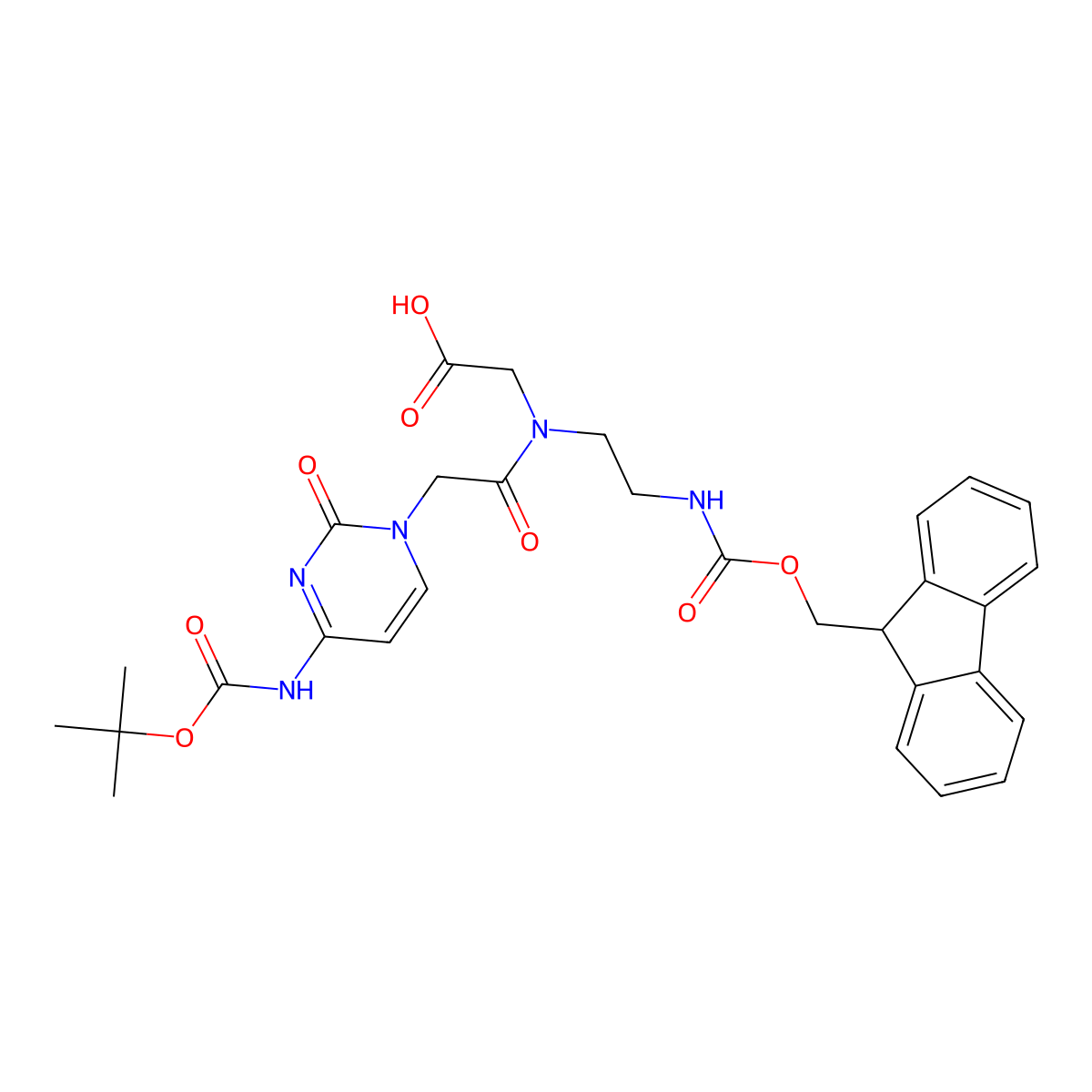 Fmoc-PNA-C(Boc)-OH molecular structure, CAS 172405-61-7
