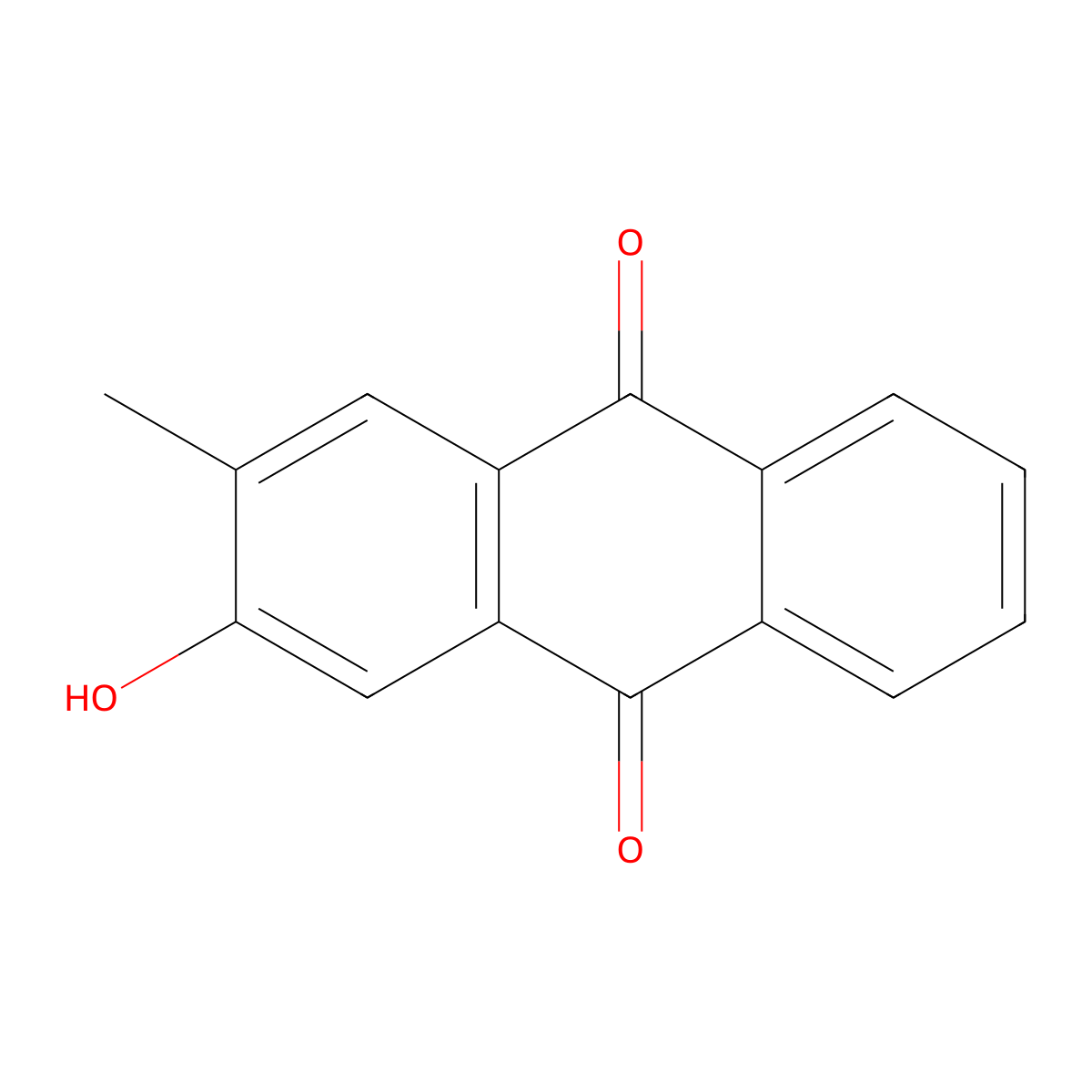 2-Hydroxy-3-methylanthraquinone molecular structure, CAS 17241-40-6