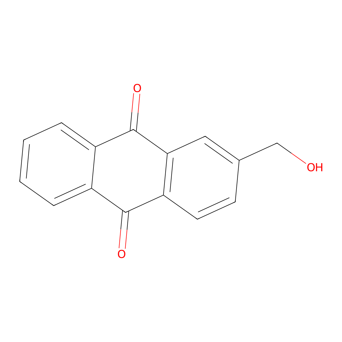 2-(Hydroxymethyl)anthraquinone molecular structure, CAS 17241-59-7