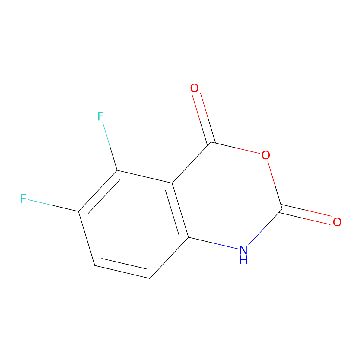 5,6-difluoro-2,4-dihydro-1H-3,1-benzoxazine-2,4-dione molecular structure, CAS 172411-18-6