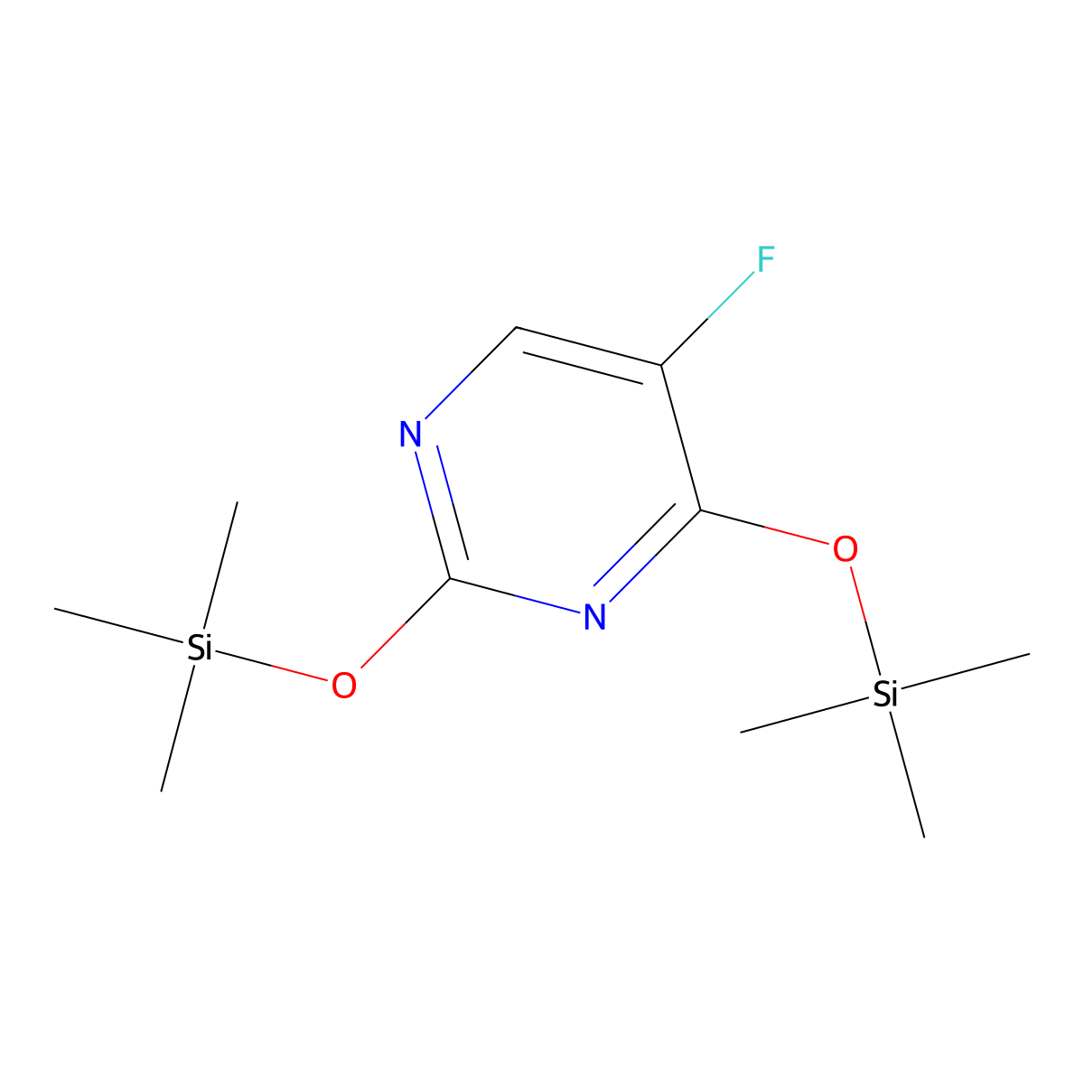 O,O'-Bis(trimethylsilyl)-5-fluorouracil molecular structure, CAS 17242-85-2