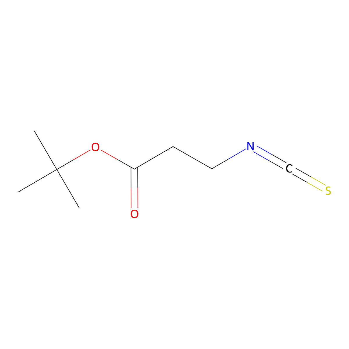 Tert-butyl 3-isothiocyanatopropionate molecular structure, CAS 172422-02-5