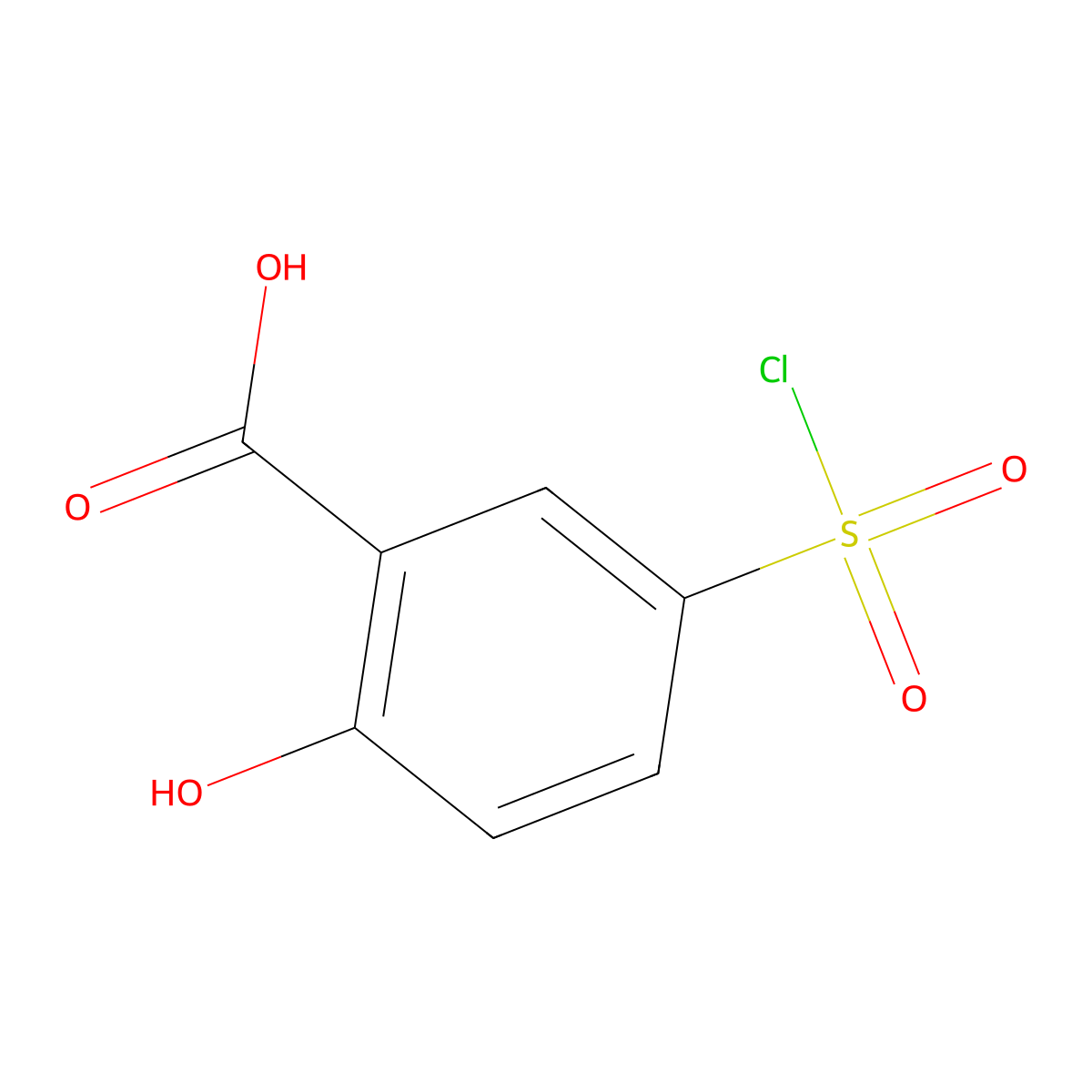 5-(Chlorosulfonyl)-2-hydroxybenzoic acid molecular structure, CAS 17243-13-9