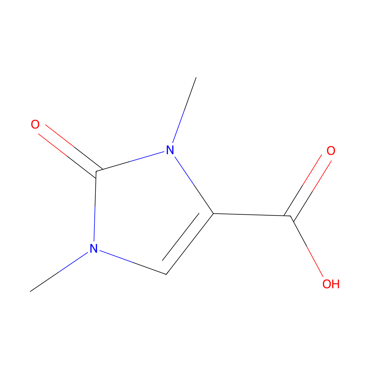 1,3-Dimethyl-2-oxo-2,3-dihydro-1H-imidazole-4-carboxylic acid molecular structure, CAS 17245-63-5