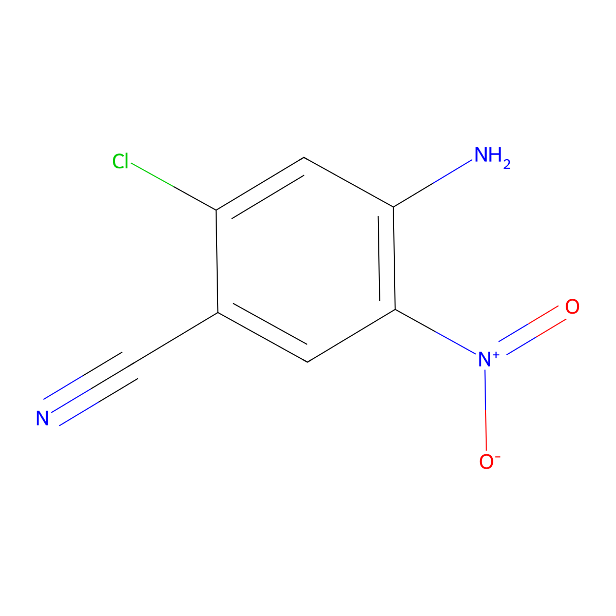 4-Amino-2-chloro-5-nitrobenzonitrile molecular structure, CAS 172455-36-6
