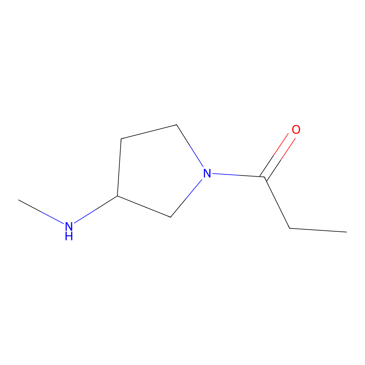 1-(3-(Methylamino)pyrrolidin-1-yl)propan-1-one molecular structure, CAS 172478-04-5