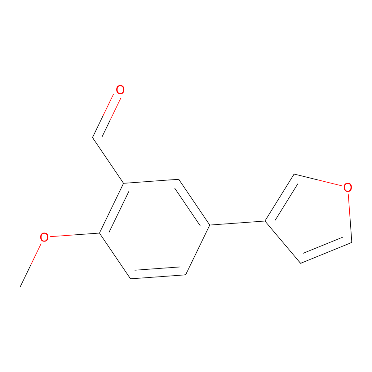 5-(Furan-3-yl)-2-methoxybenzaldehyde molecular structure, CAS 172480-83-0