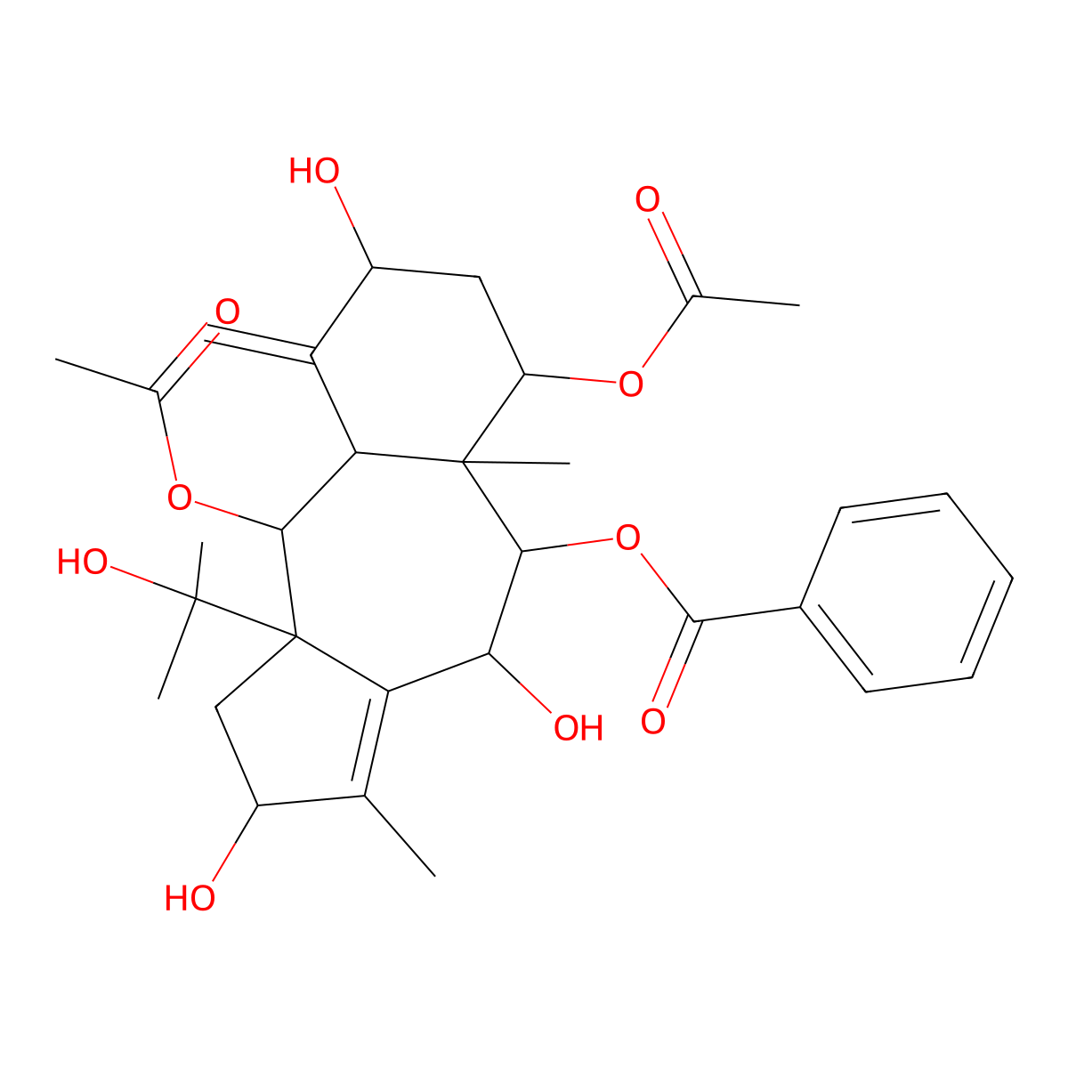 9-Deacetyl-9-benzoyl-10-debenzoyltaxchinin A molecular structure, CAS 172486-22-5