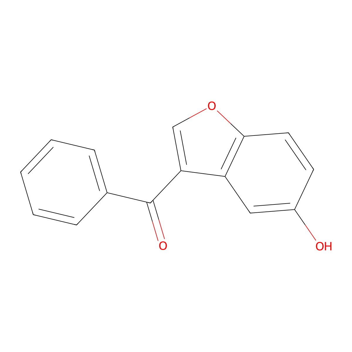 (5-Hydroxy-1-benzofuran-3-yl)(phenyl)methanone molecular structure, CAS 17249-62-6