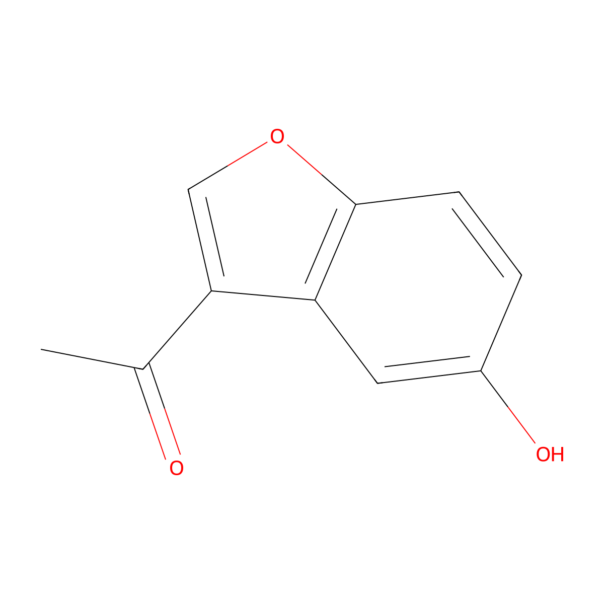 1-(5-Hydroxybenzofuran-3-yl)ethanone molecular structure, CAS 17249-68-2