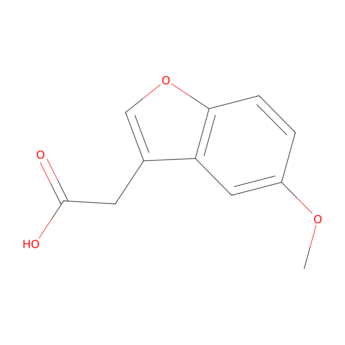 2-(5-Methoxy-1-benzofuran-3-yl)acetic acid molecular structure, CAS 17249-70-6