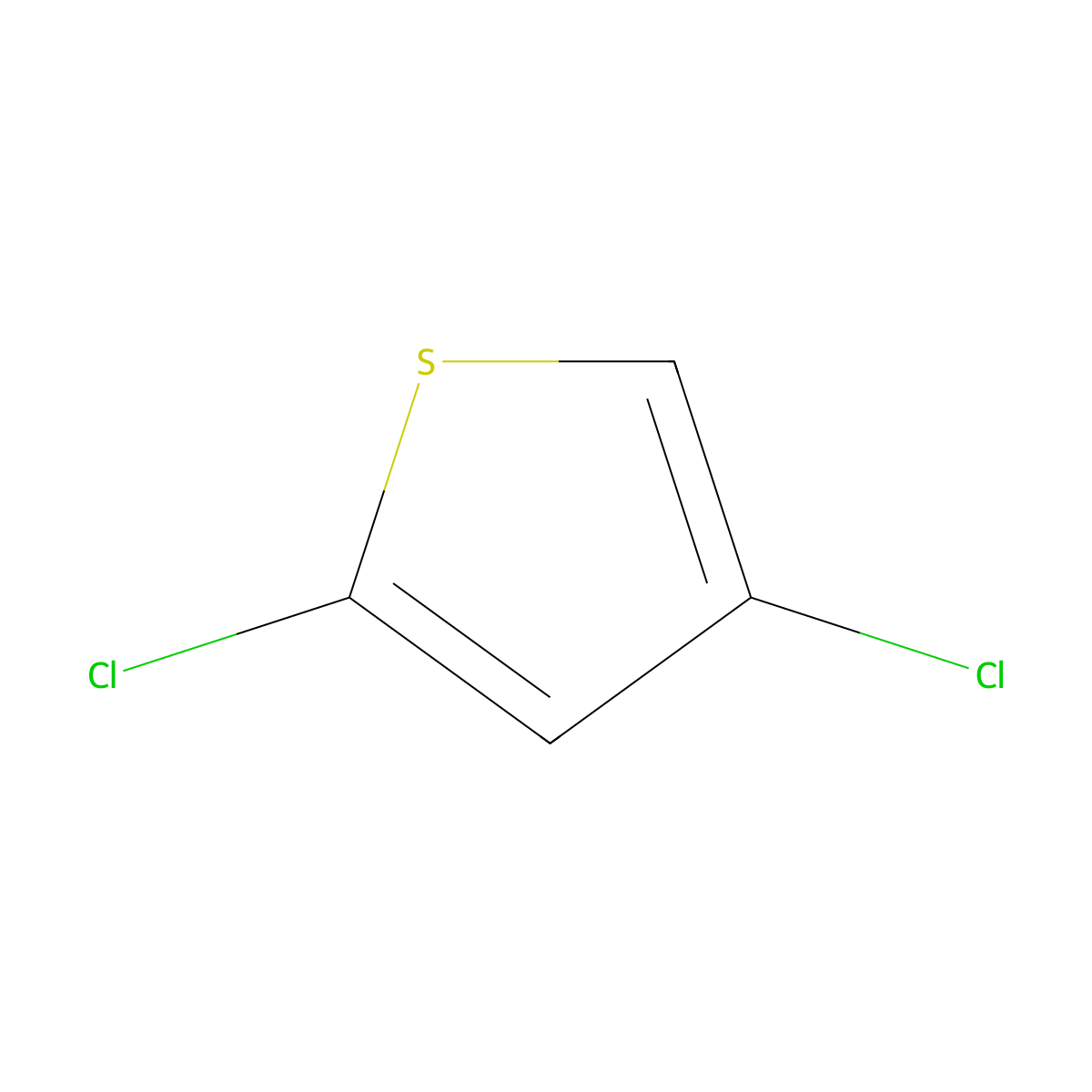 2,4-Dichlorothiophene molecular structure, CAS 17249-75-1
