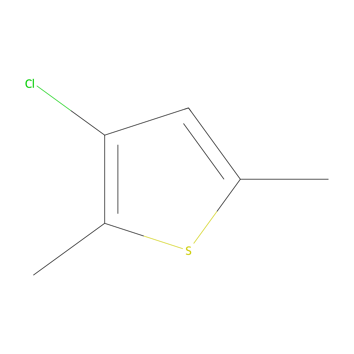 3-Chloro-2,5-dimethylthiophene molecular structure, CAS 17249-81-9