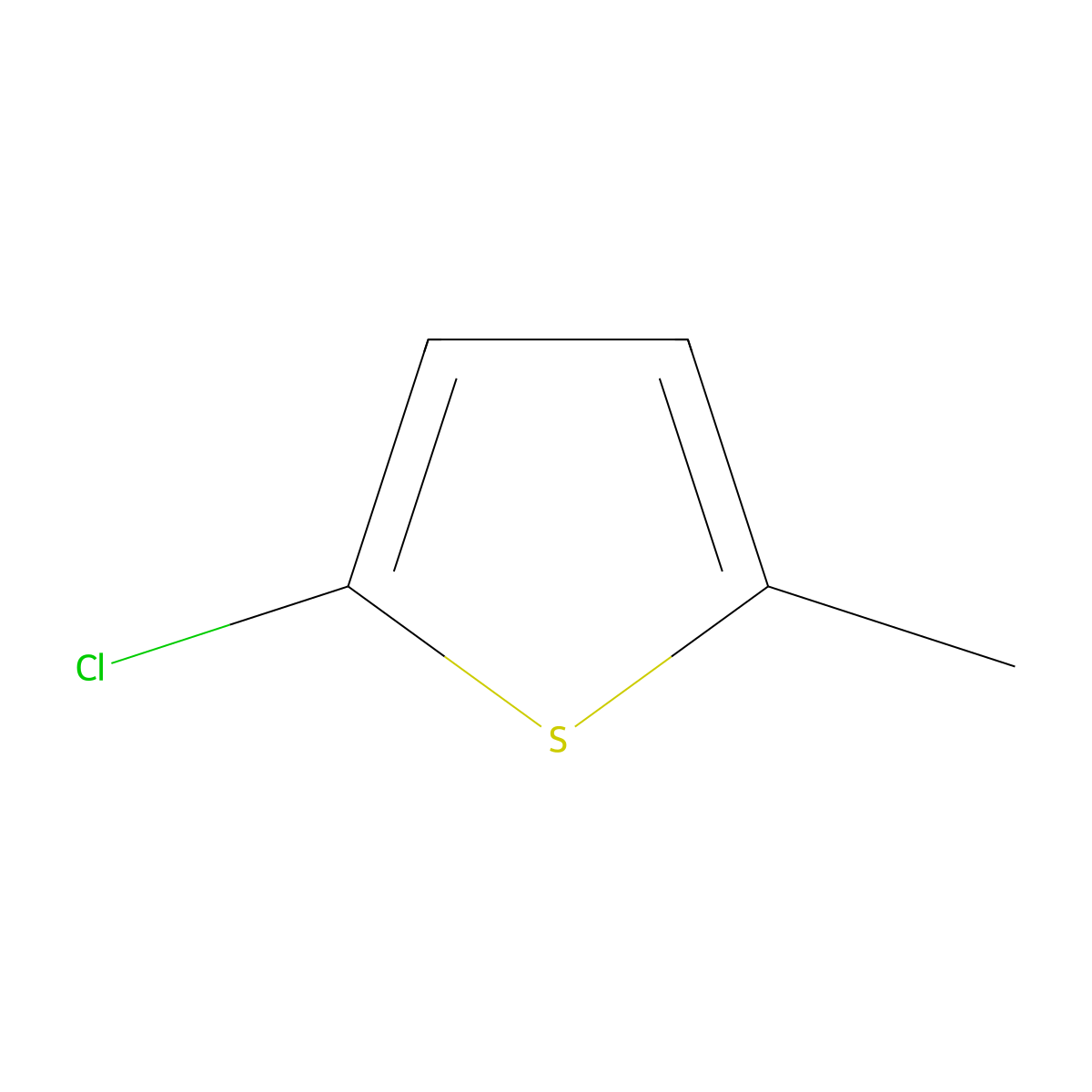 Thiophene, 2-chloro-5-methyl- molecular structure, CAS 17249-82-0