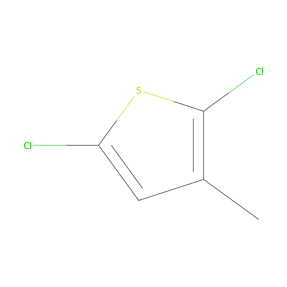 2,5-Dichloro-3-methylthiophene molecular structure, CAS 17249-90-0