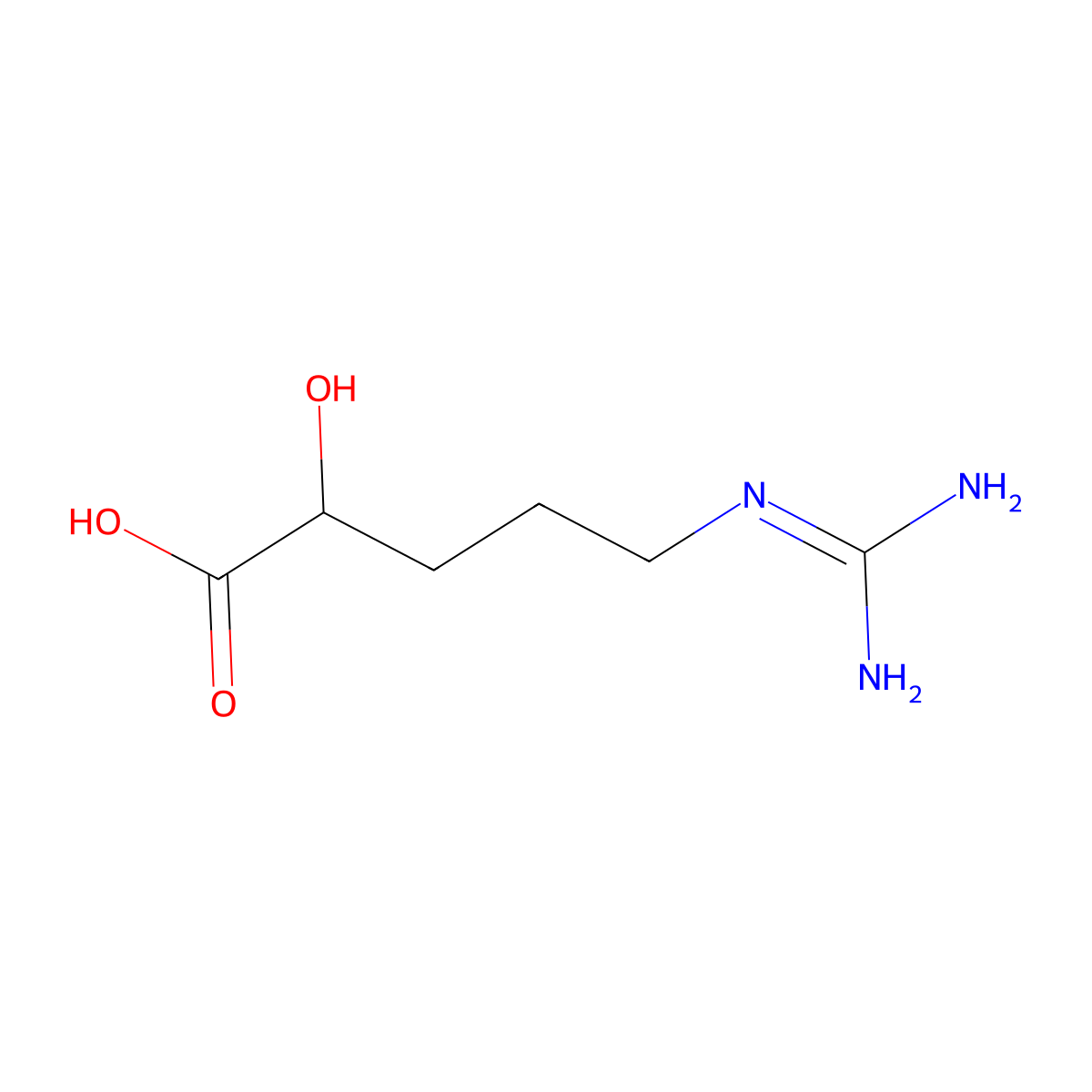 (R)-5-Guanidino-2-hydroxypentanoic acid molecular structure, CAS 172491-18-8