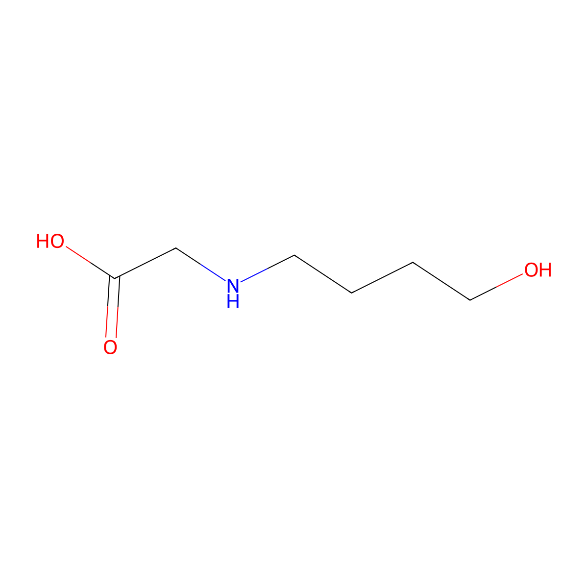 2-[(4-Hydroxybutyl)amino]acetic acid molecular structure, CAS 172494-27-8