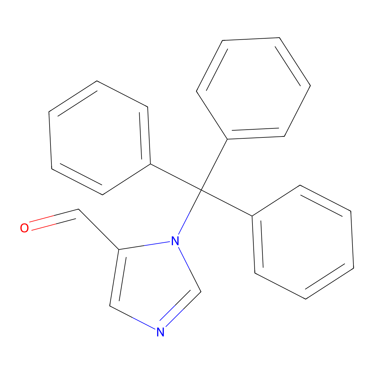 1-trityl-1H-imidazole-5-carbaldehyde molecular structure, CAS 172498-90-7