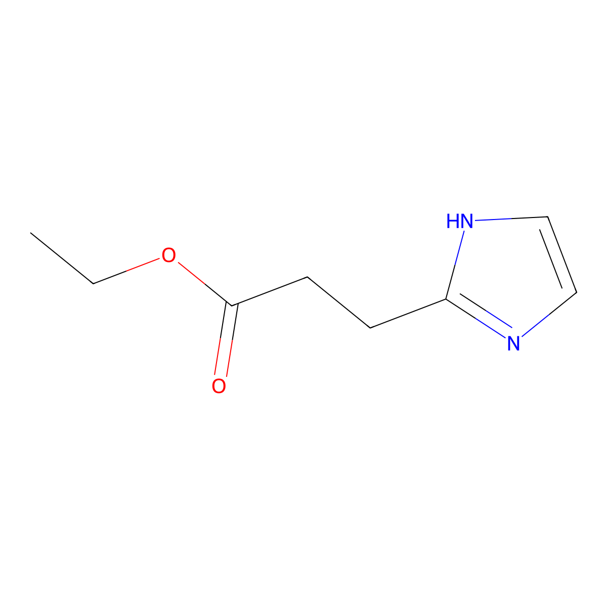 Ethyl 3-(1H-imidazol-2-YL)propanoate molecular structure, CAS 172499-76-2
