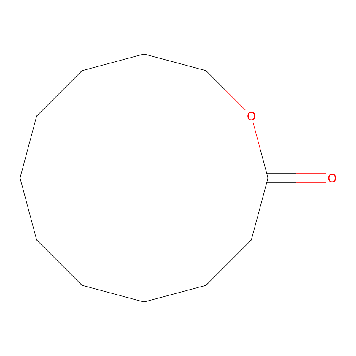 Undecalactone molecular structure, CAS 1725-03-7