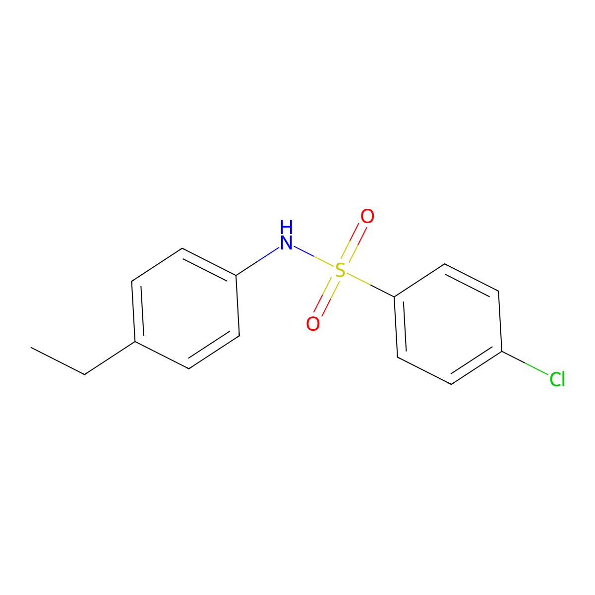 4-Chloro-4'-ethylbenzenesulfonanilide molecular structure, CAS 1725-89-9