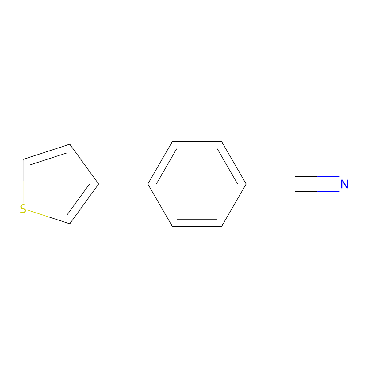 4-(3-Thienyl)benzonitrile molecular structure, CAS 172507-33-4
