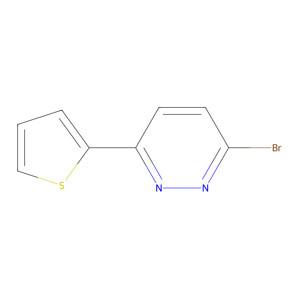 3-Bromo-6-(2-thienyl)pyridazine molecular structure, CAS 172507-39-0