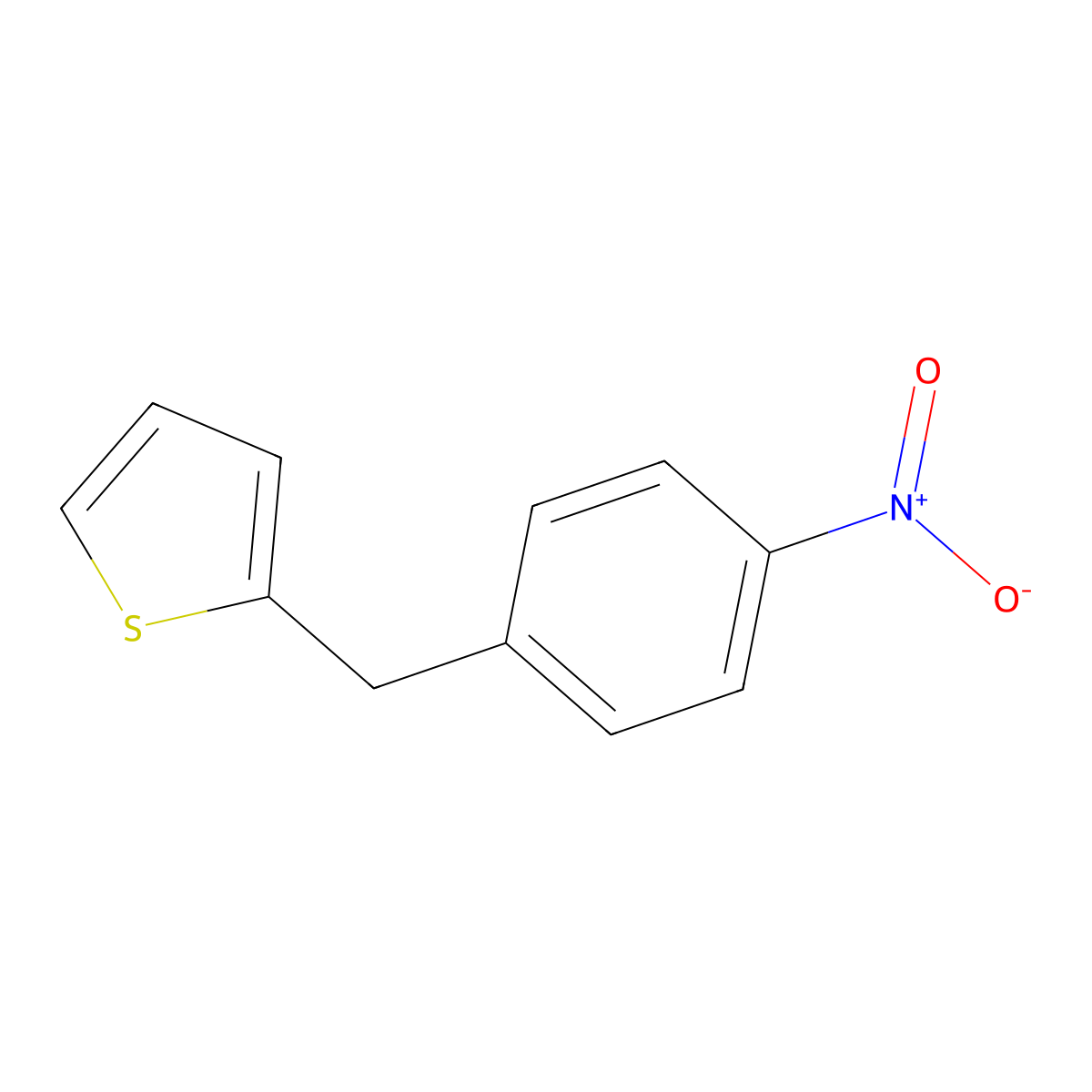 2-[(4-Nitrophenyl)methyl]thiophene molecular structure, CAS 172508-14-4