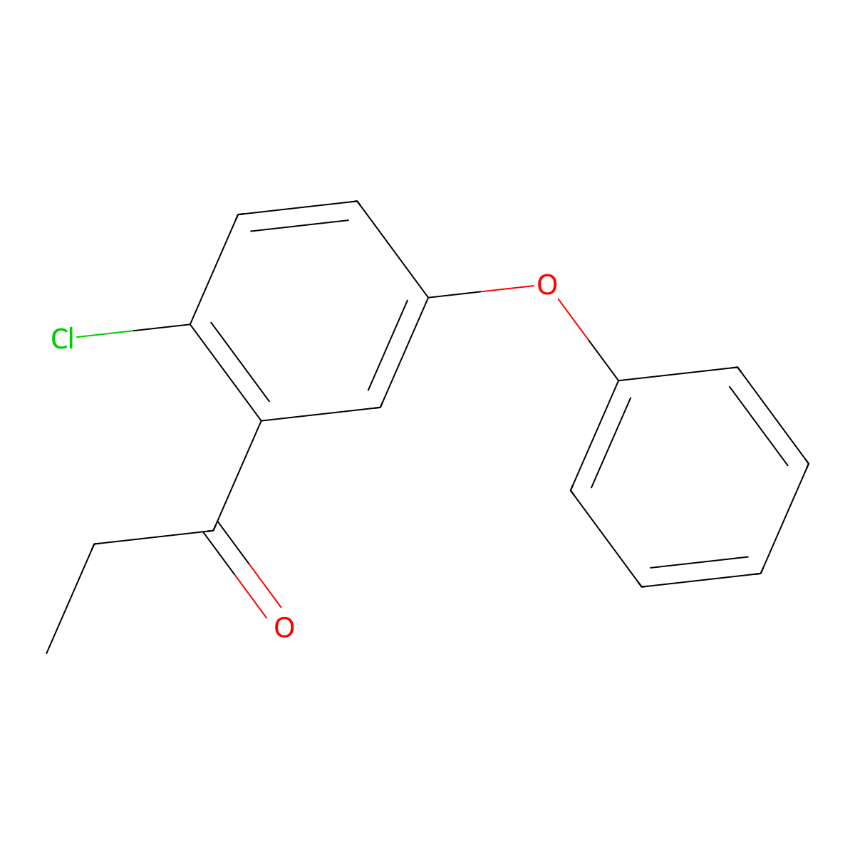 1-Propanone, 1-(2-chloro-5-phenoxyphenyl)- molecular structure, CAS 172508-35-9