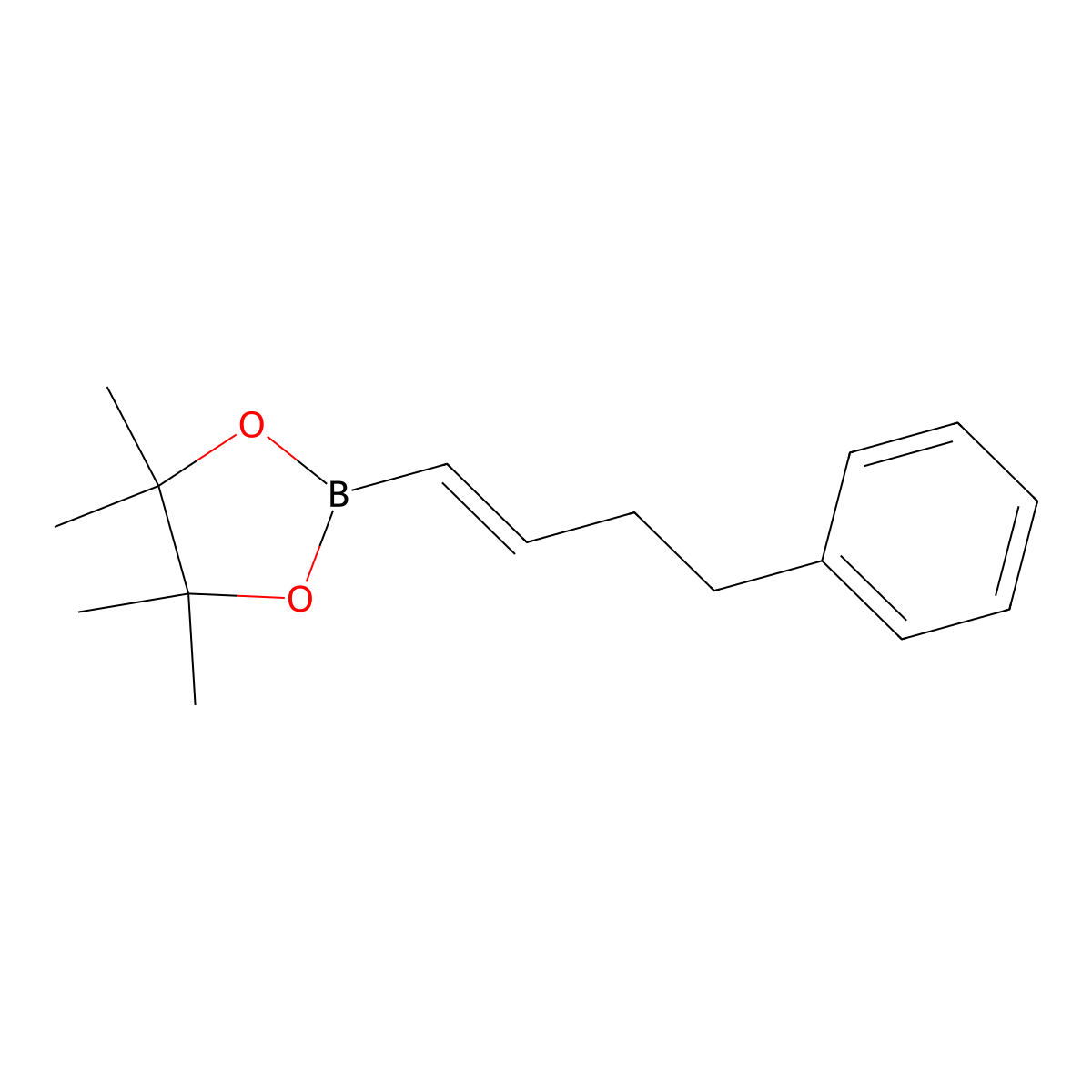 4,4,5,5-Tetramethyl-2-(4-phenylbut-1-en-1-yl)-1,3,2-dioxaborolane molecular structure, CAS 172512-84-4