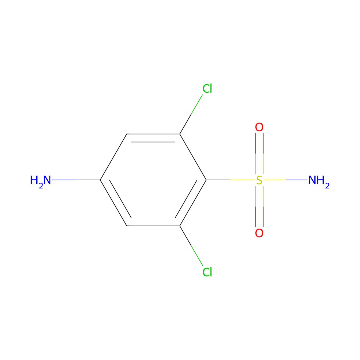 4-Amino-2,6-dichlorobenzene-1-sulfonamide molecular structure, CAS 172514-47-5