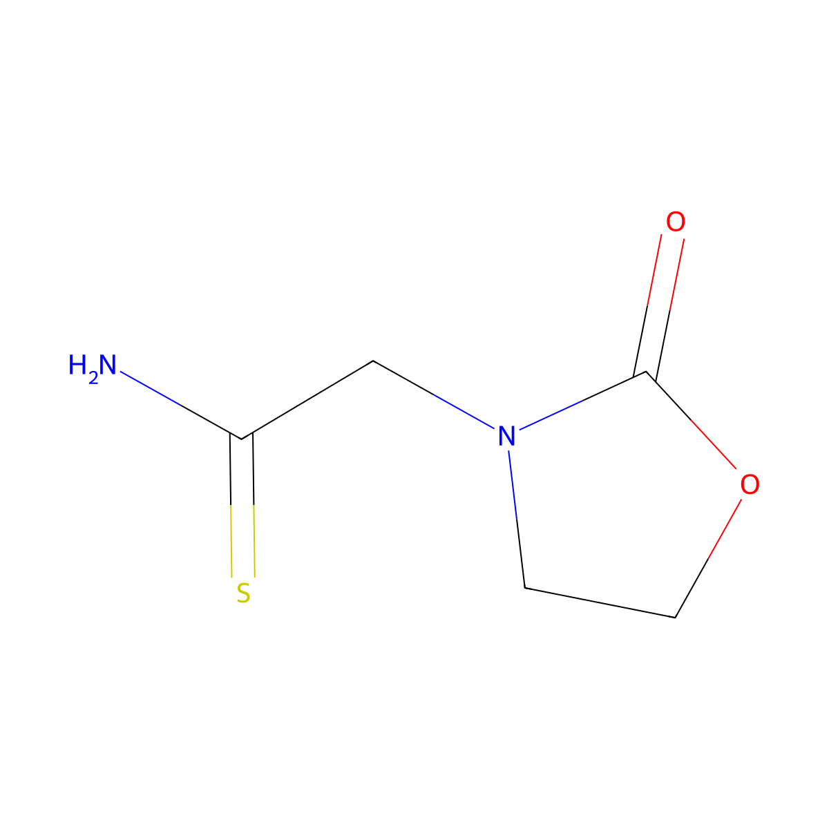 3-Oxazolidineethanethioamide, 2-oxo- molecular structure, CAS 172514-88-4