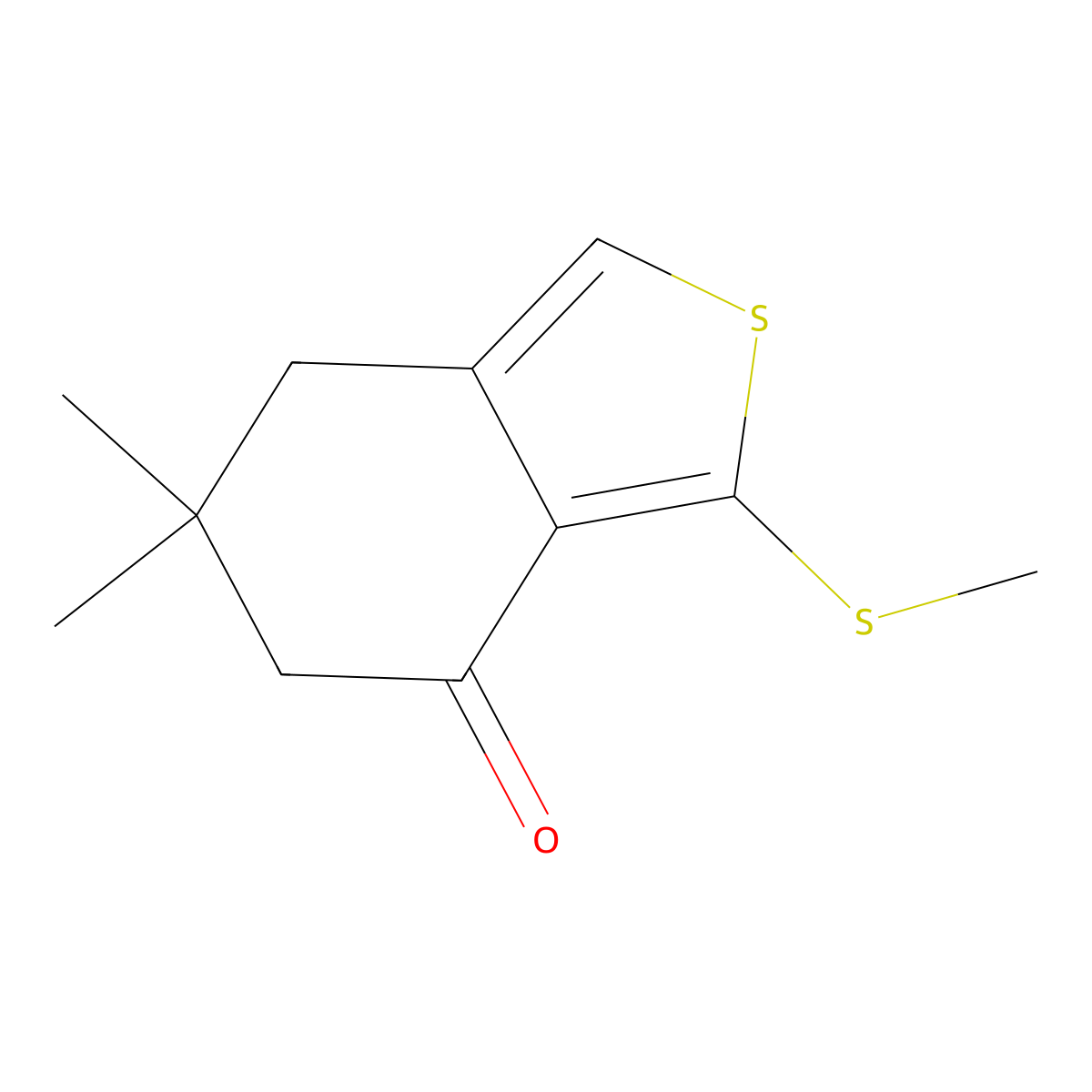 6,6-Dimethyl-3-methylsulfanyl-5,7-dihydro-2-benzothiophen-4-one molecular structure, CAS 172516-40-4