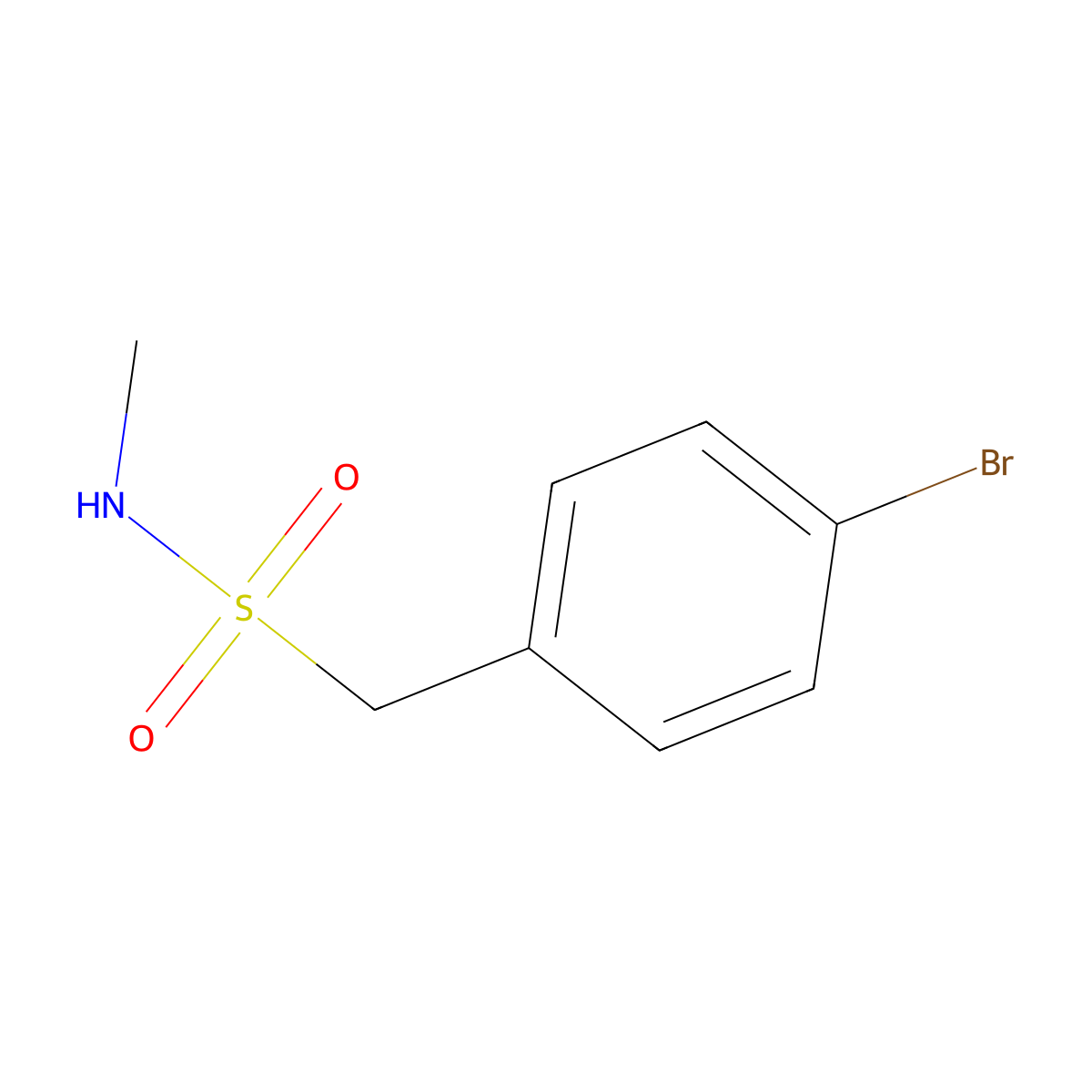 1-(4-Bromophenyl)-N-methylmethanesulfonamide molecular structure, CAS 172517-39-4